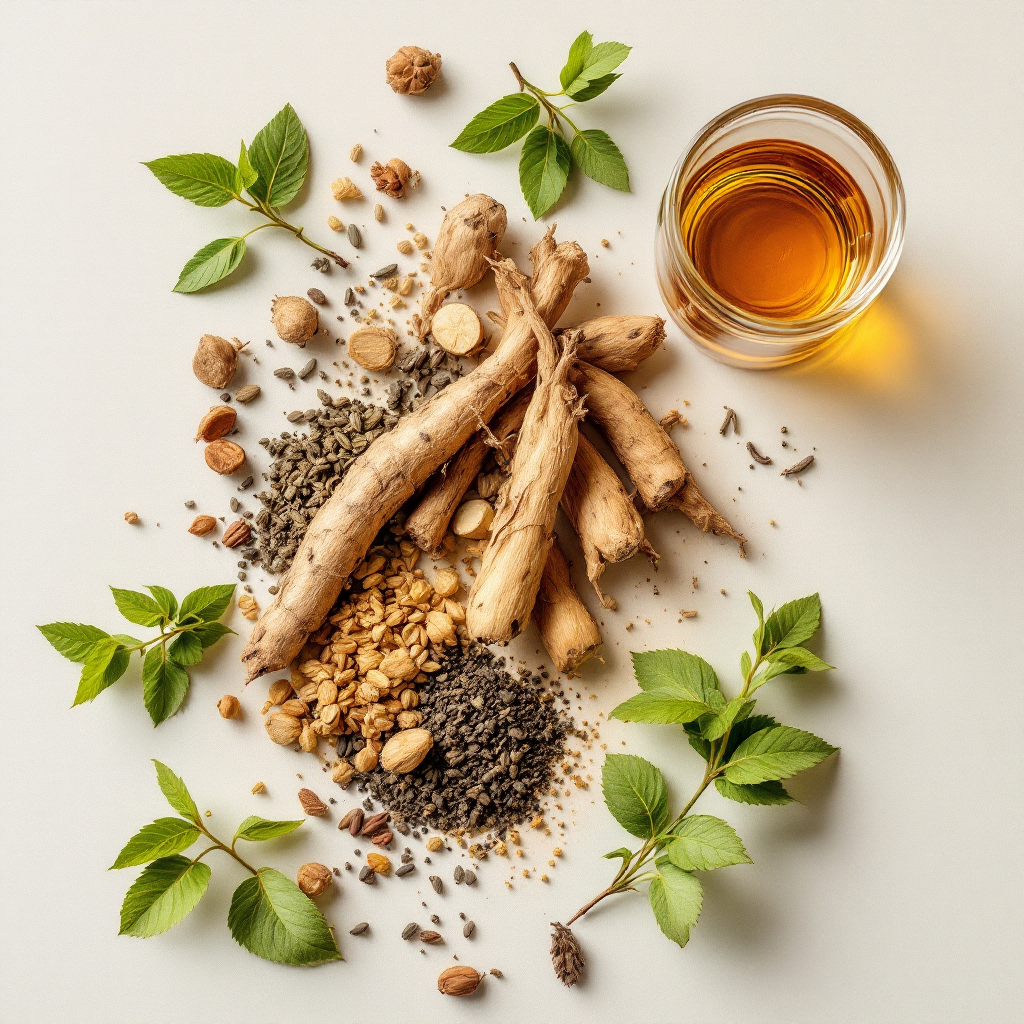 Fresh herbs and botanical ingredients