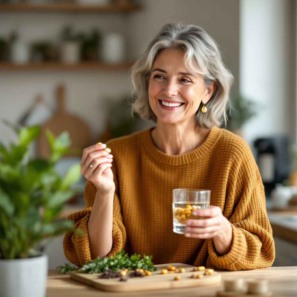 A person enjoying a calm morning routine